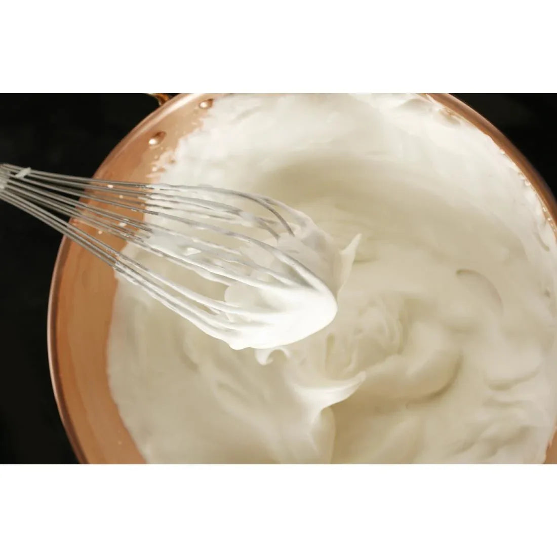 HZ140 De Buyer Copper Egg Whites Bowl with Cast Iron Ring Handle 200mm