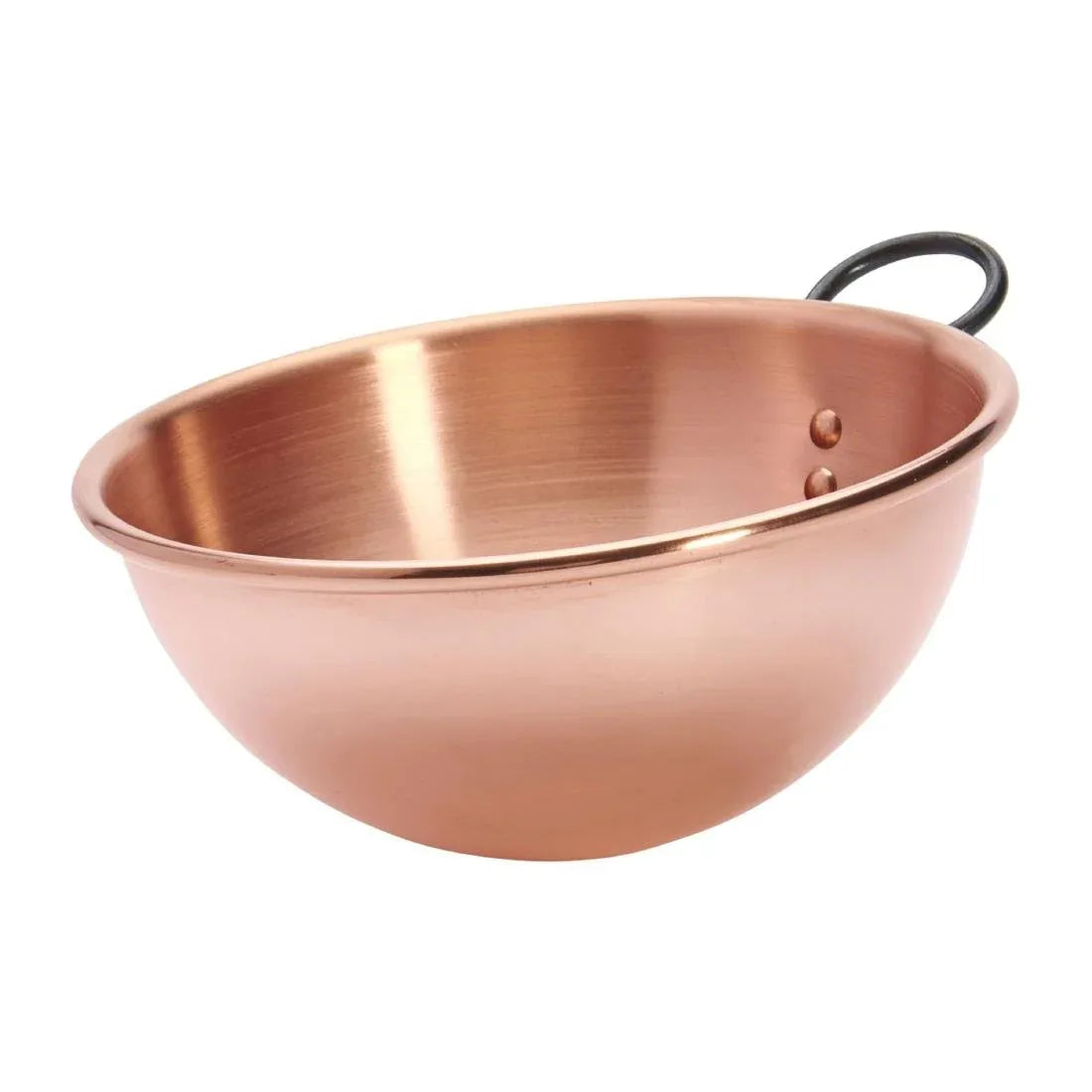 HZ141 De Buyer Copper Egg Whites Bowl with Cast Iron Ring Handle 200mm