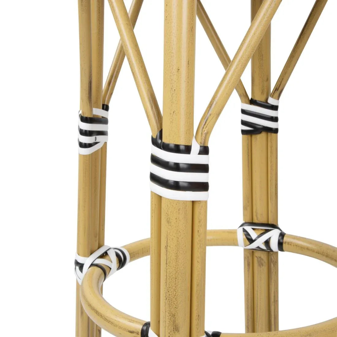 HZ144 - Bolero Parisian Style PE Rattan Bar Stools Black (2 Pack)