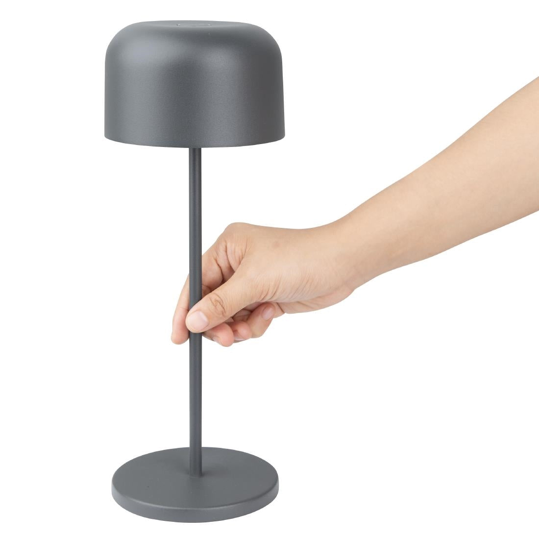 HZ211 - Olympia Siena Table Lamp Round Dome Grey 300mm