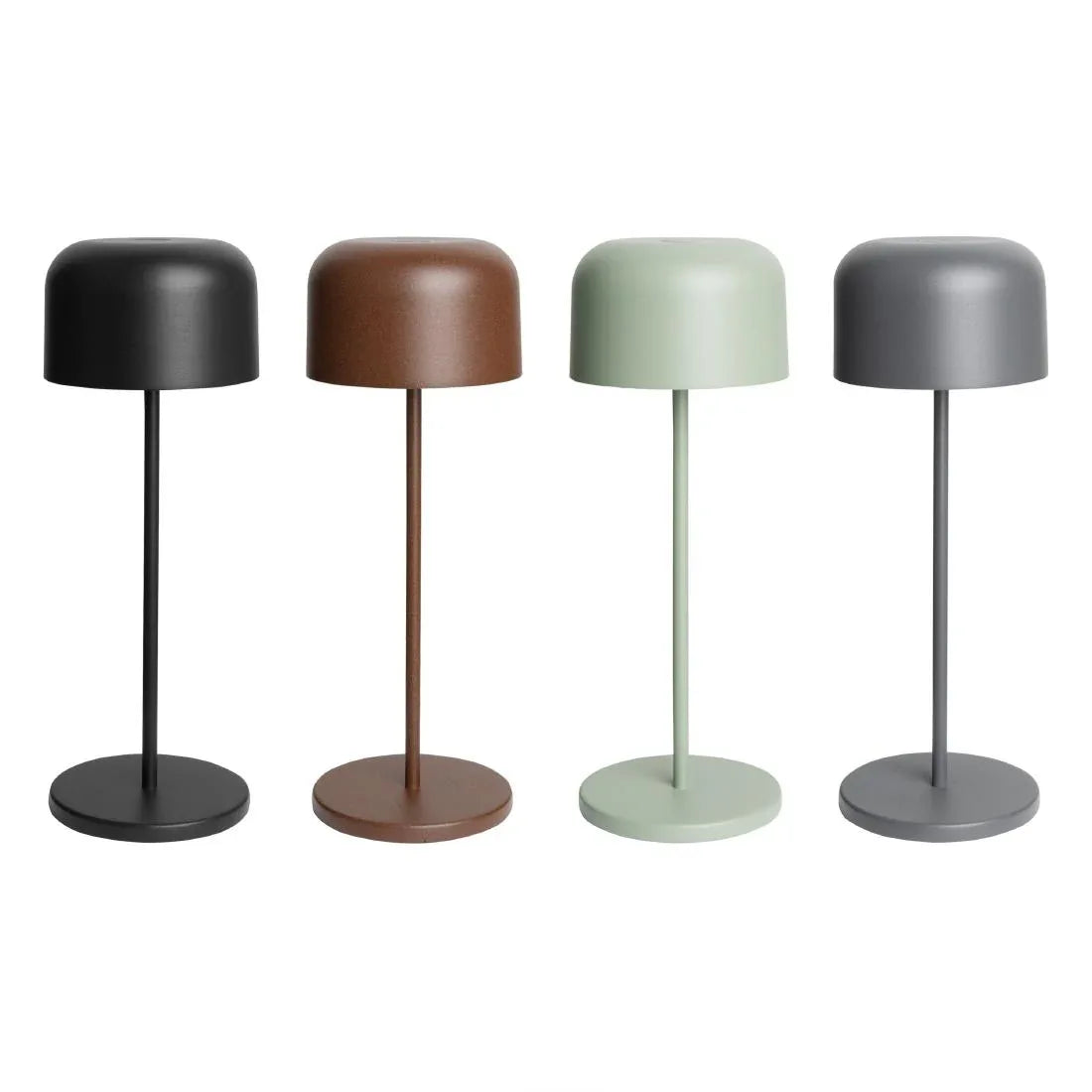 HZ211 - Olympia Siena Table Lamp Round Dome Grey 300mm