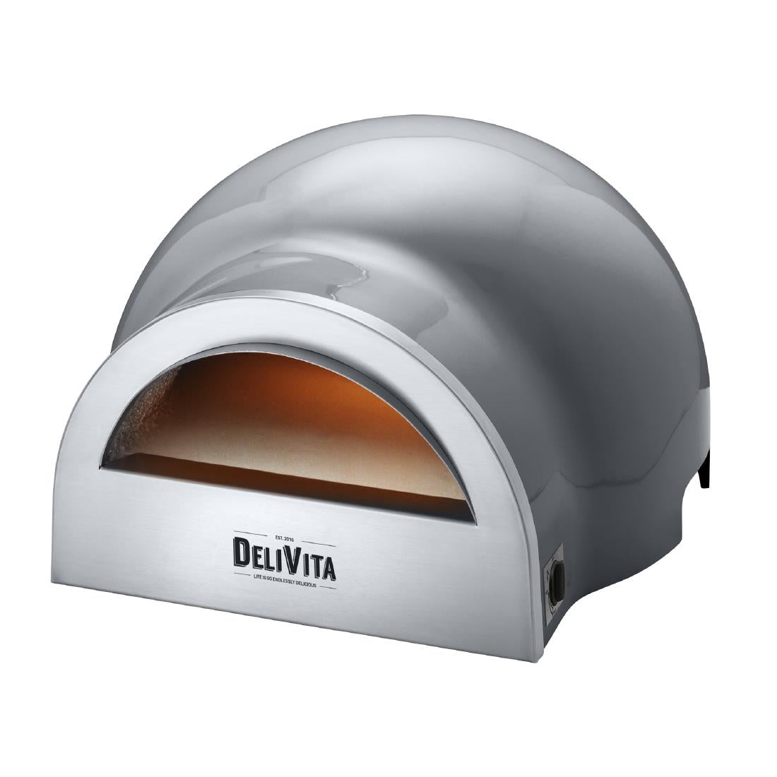 HZ246 Delivita Dual Fuel Gas Pizza Oven Hale Grey