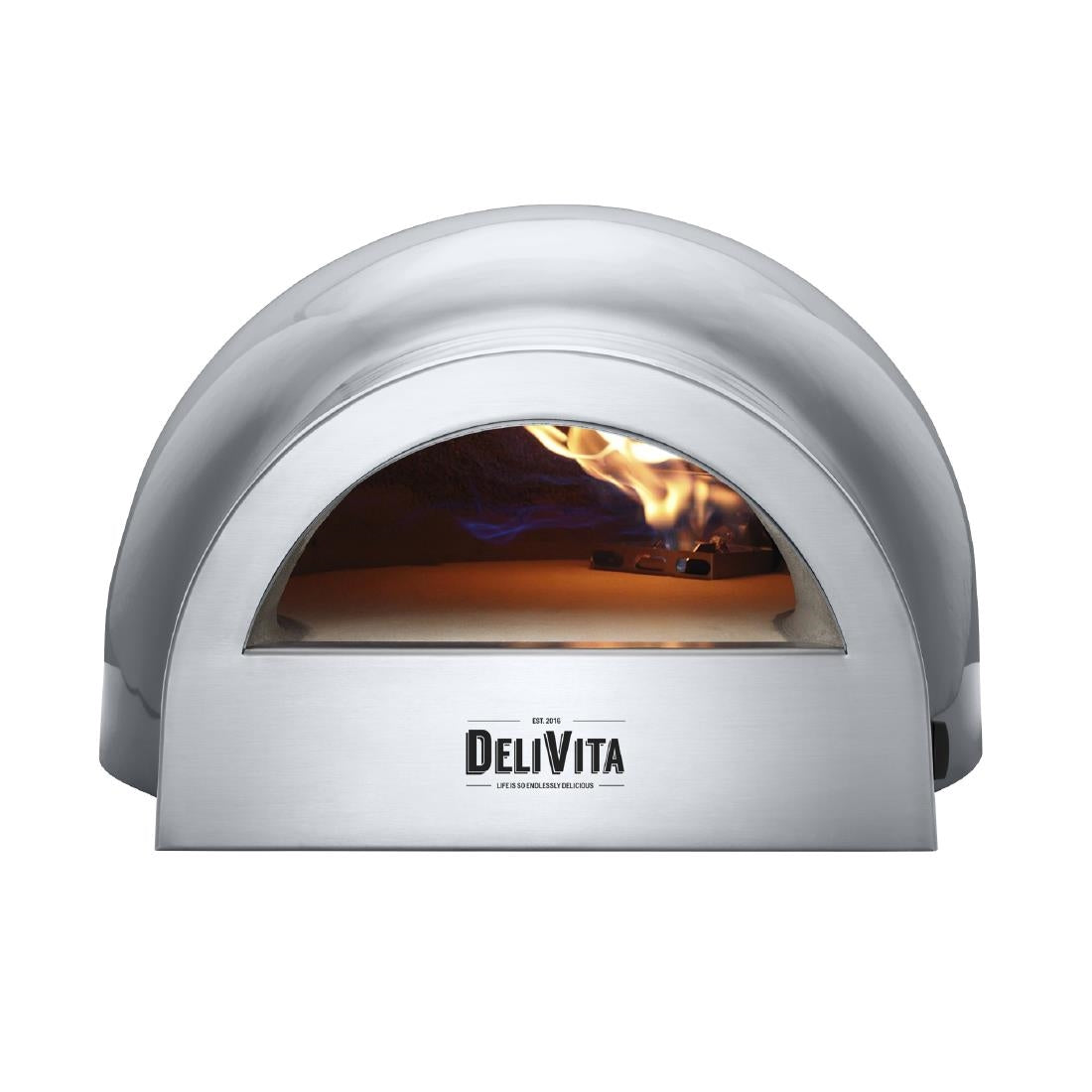 HZ246 Delivita Dual Fuel Gas Pizza Oven Hale Grey
