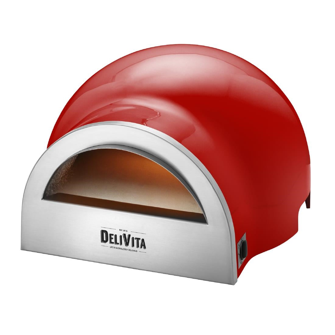 HZ247 Delivita Dual Fuel Gas Pizza Oven Chilli Red