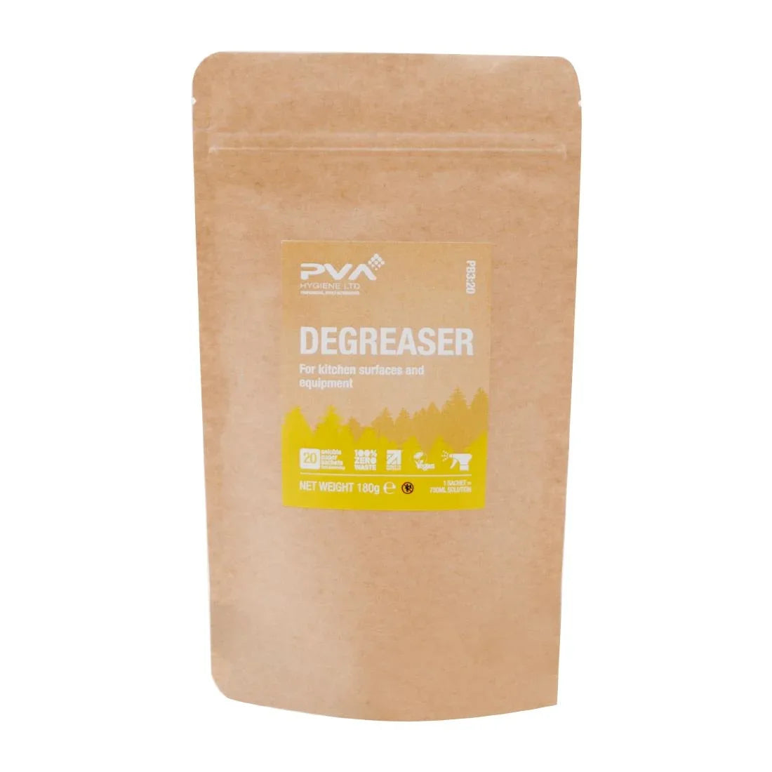 HZ311 PVA Hygiene Water Soluble Paper Sachets for Triggers Degreaser (Pack of 20)