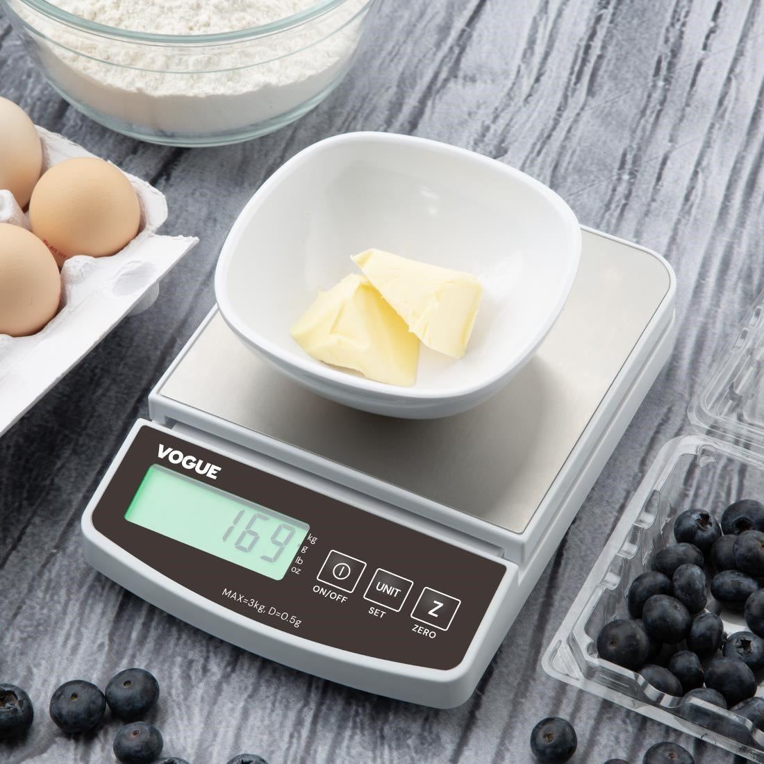 HZ320 Vogue Electronic Scale - 3kg Grad 0.5g, kg/lb