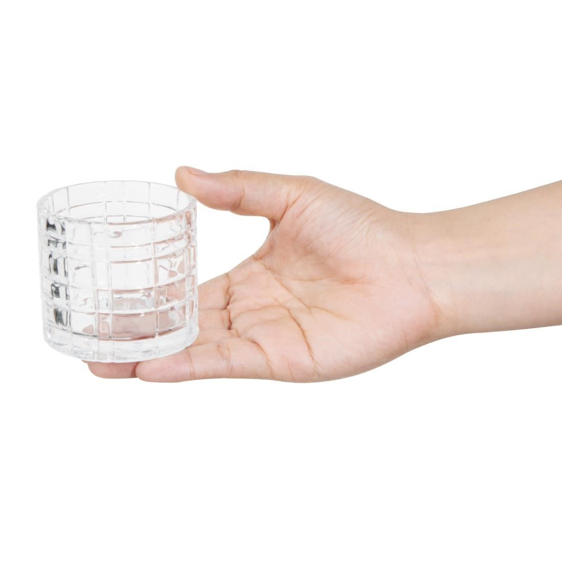 HZ332 Olympia Tealight Holder Glass Geo - 64x57mm (Box 6)