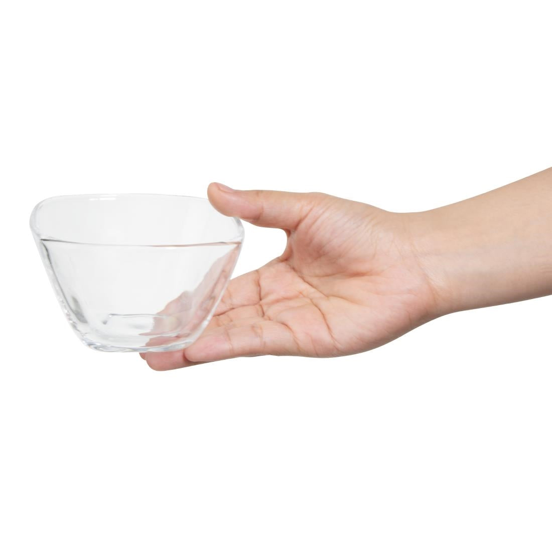 HZ334 Olympia Square Glass Snack Bowl Tall - 100x60mm (Box 6)