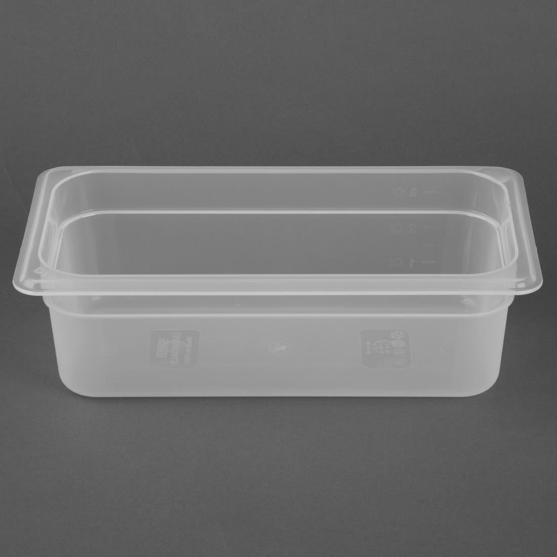 HZ340 Nisbets Essentials Polypropylene GN Container 1/3 100mm (H) 3.6Ltr