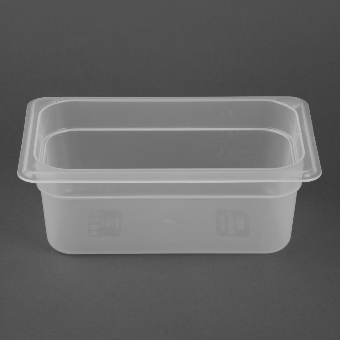 HZ342 Nisbets Essentials Polypropylene GN Container 1/4 100mm (H) 2.5Ltr