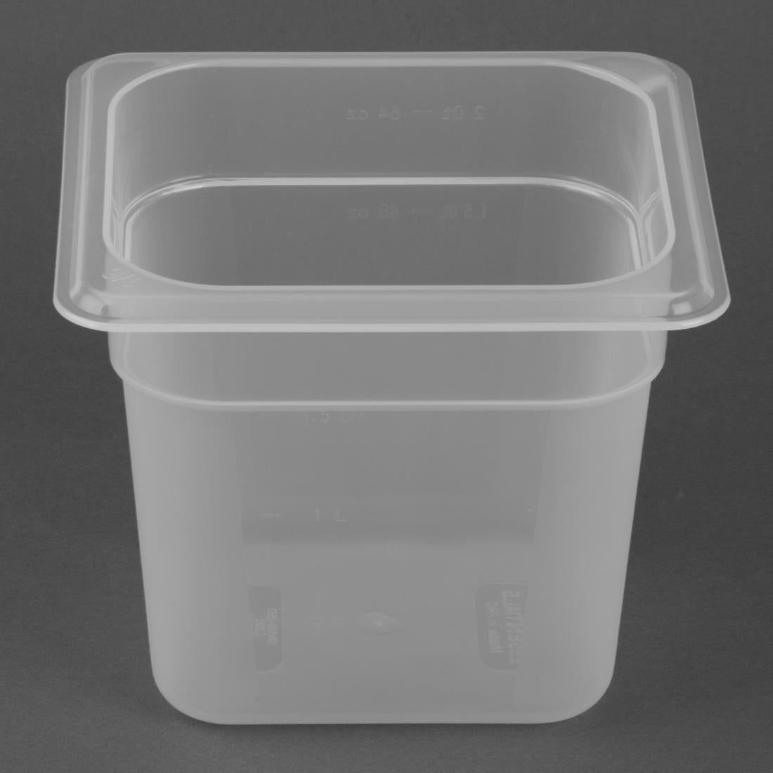 HZ345 Nisbets Essentials Polypropylene GN Container 1/6 150mm (H) 2.2Ltr