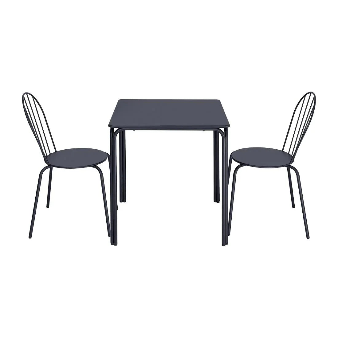 HZ355 Bolero Adeline Steel Square Table 700mm Slate Blue