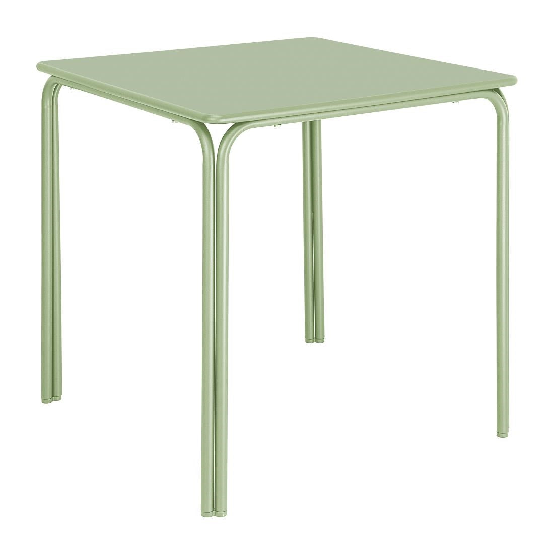 HZ357 Bolero Adeline Steel Square Table 700mm Light Green