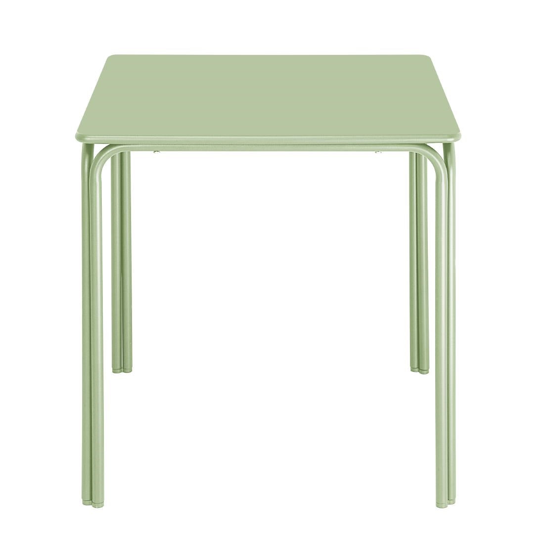 HZ357 Bolero Adeline Steel Square Table 700mm Light Green