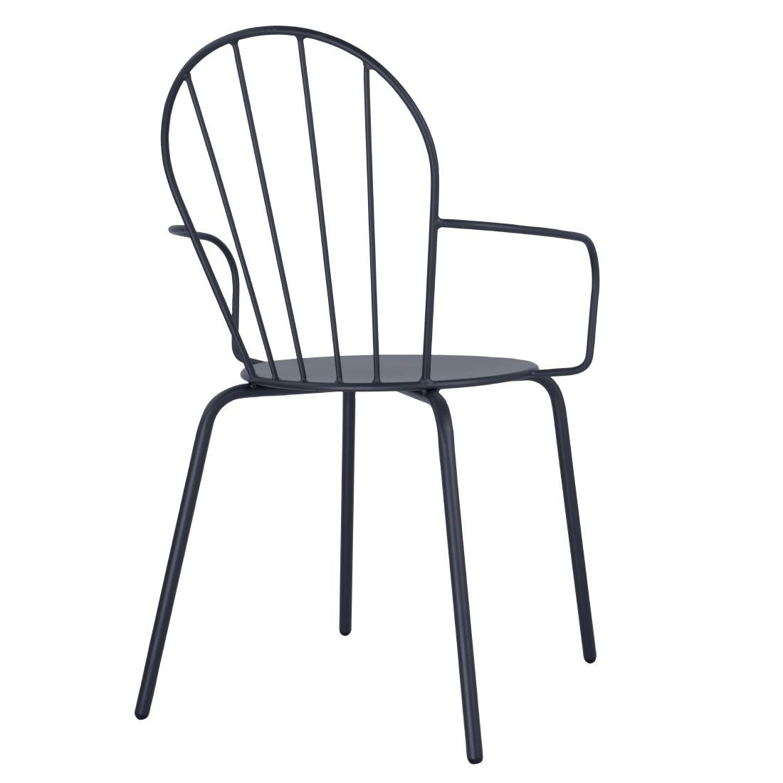 HZ358 Bolero Adeline Arm Chair Slate Blue (Set 4)