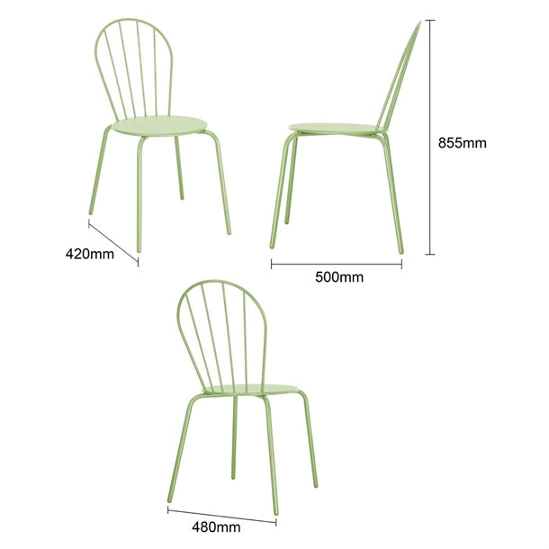 HZ363 Bolero Adeline Side Chair Light Green (4 Pack)