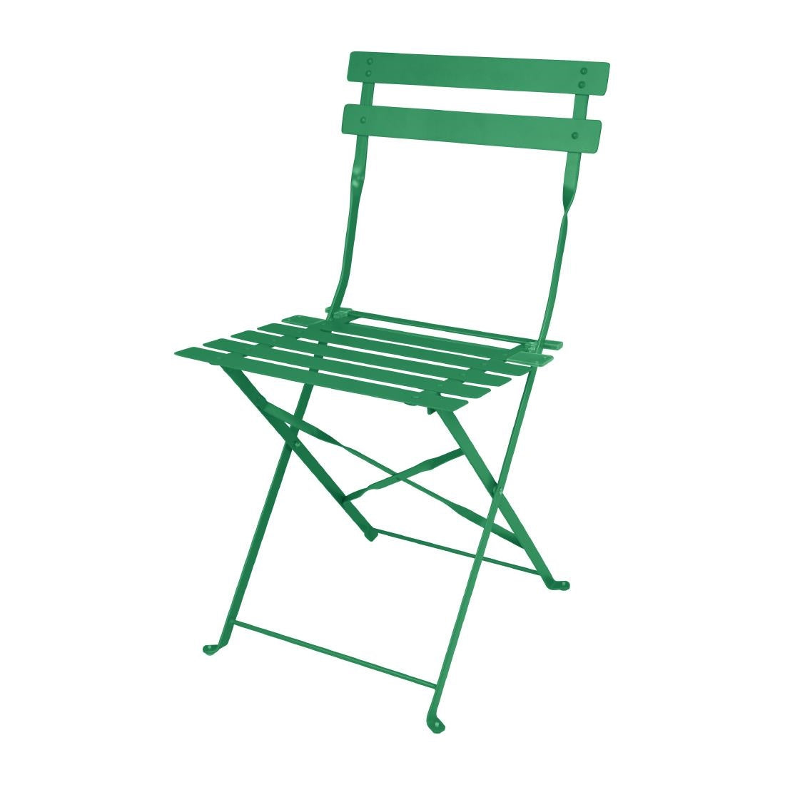 HZ364 Bolero Perth Forest Green Pavement Style Steel Folding Chairs (2 Pack)