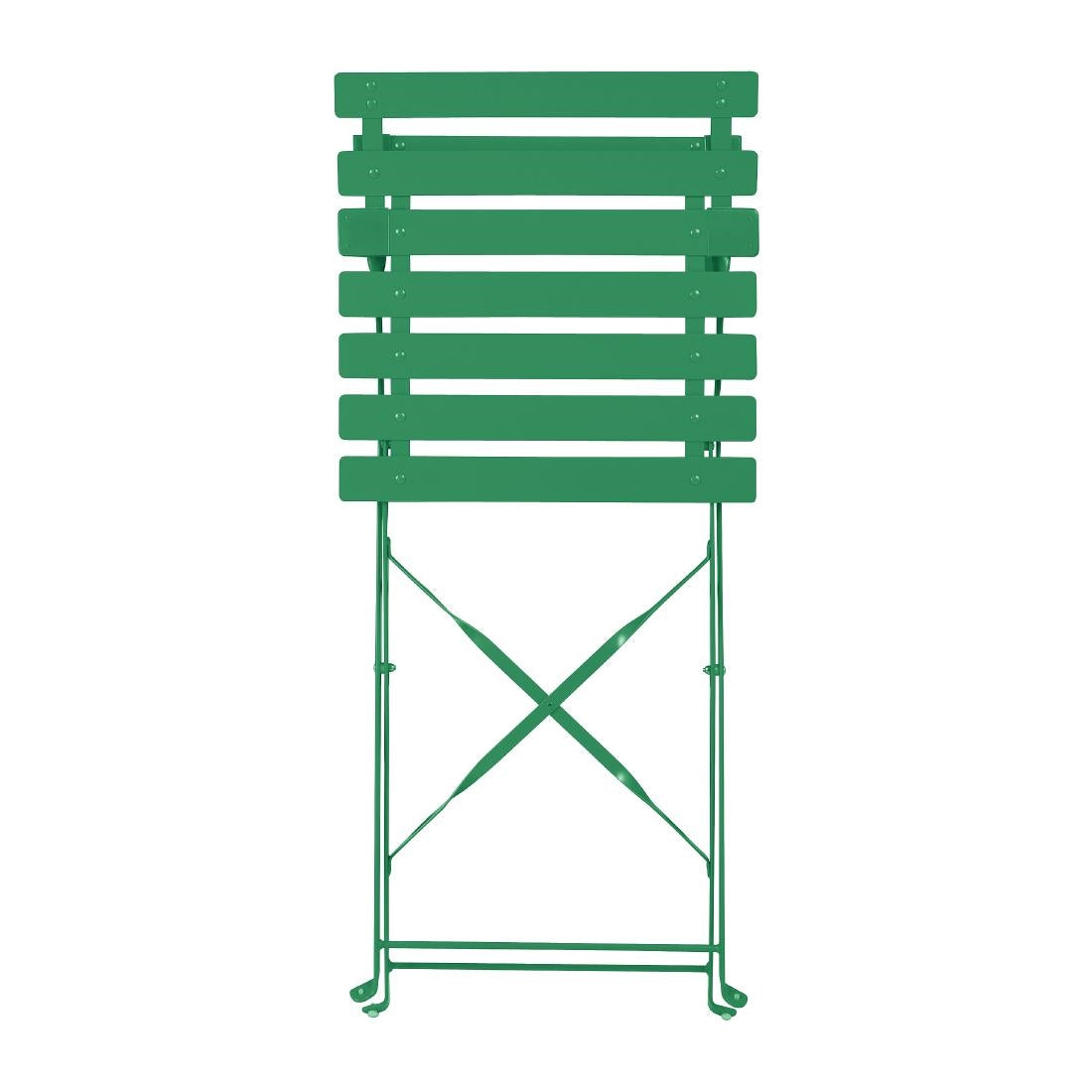 HZ364 Bolero Perth Forest Green Pavement Style Steel Folding Chairs (2 Pack)