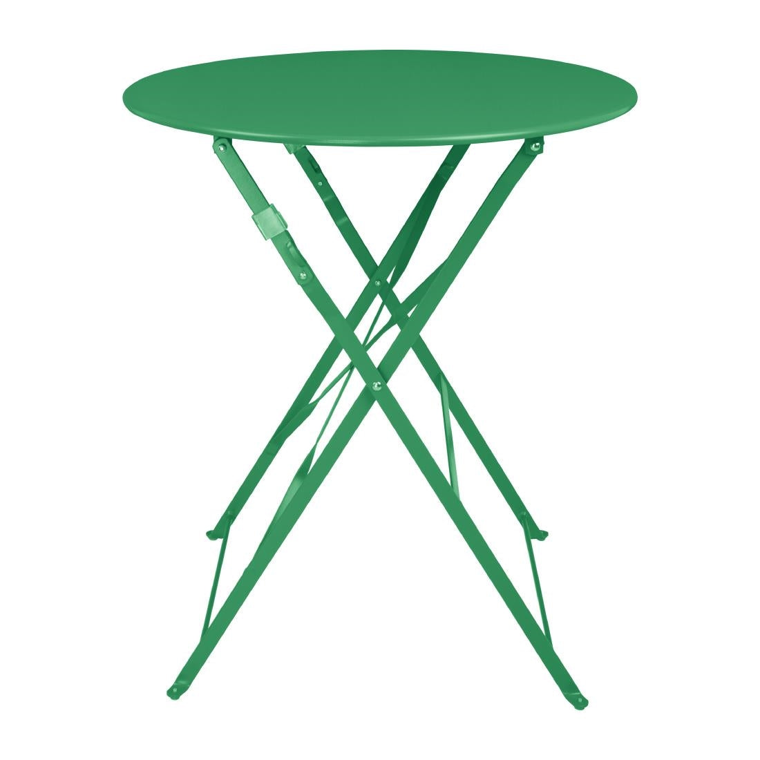 HZ367 Bolero Perth Forest Green Pavement Style Round Table 600mm