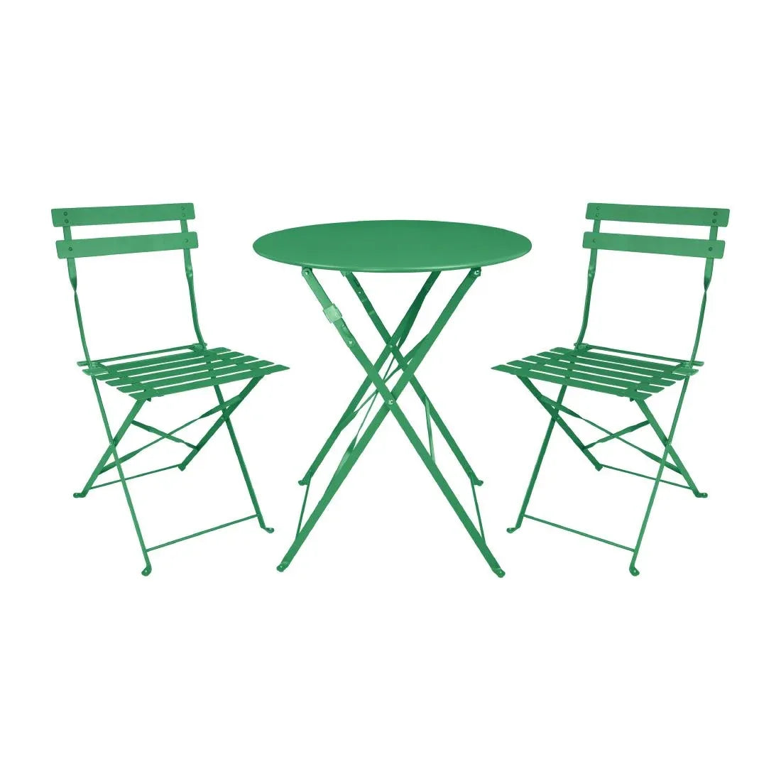 HZ367 Bolero Perth Forest Green Pavement Style Round Table 600mm