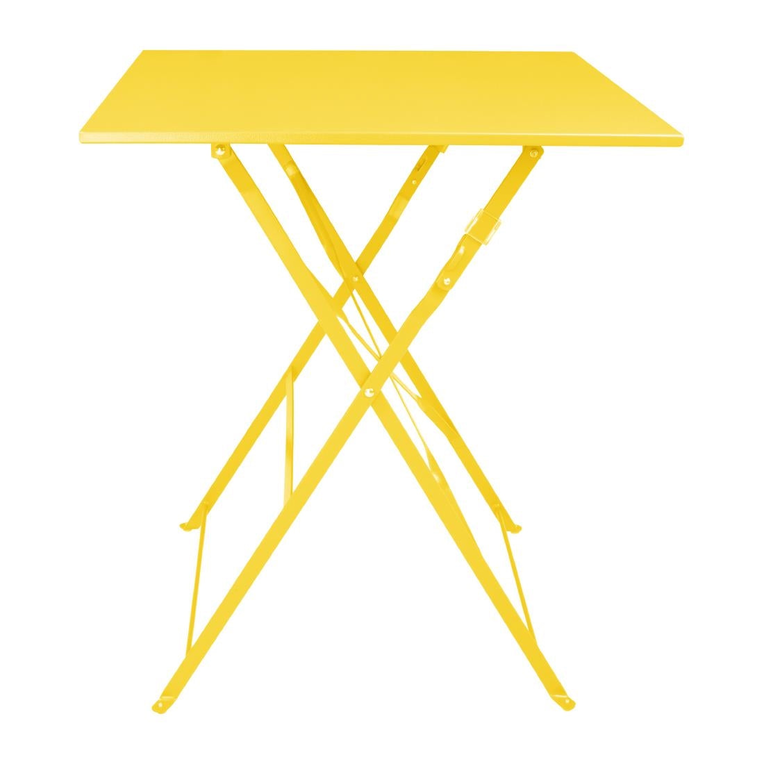 HZ368 Bolero Perth Mellow Yellow Pavement Style Square Table 600mm
