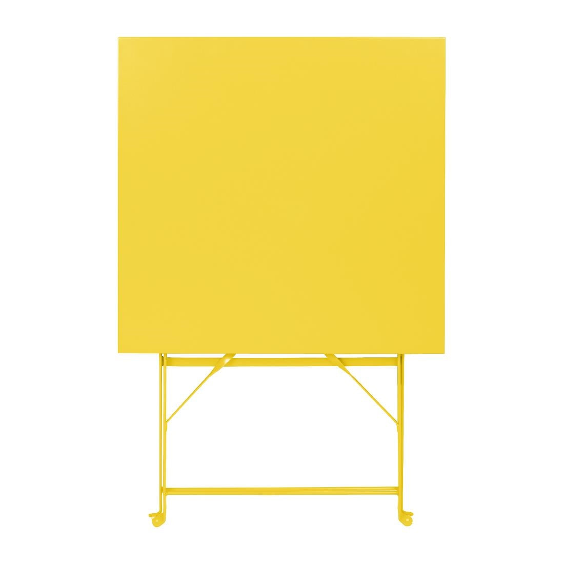 HZ368 Bolero Perth Mellow Yellow Pavement Style Square Table 600mm