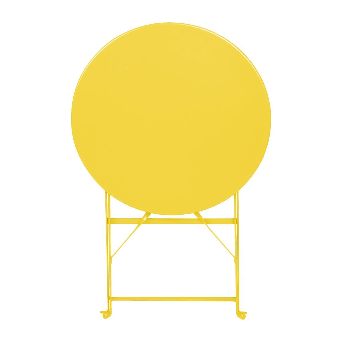 HZ369 Bolero Perth Mellow Yellow Pavement Style Round Table 600mm