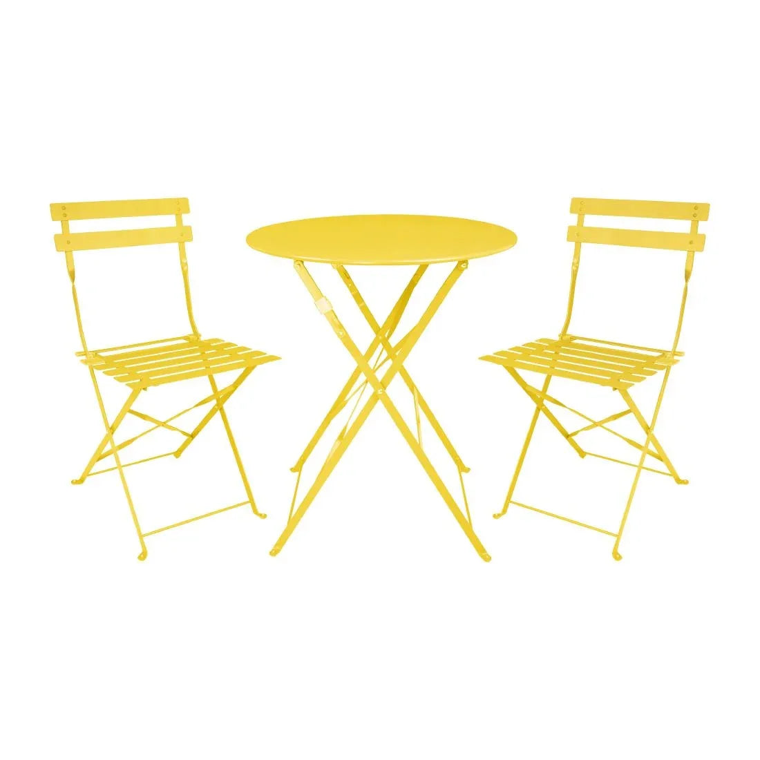 HZ369 Bolero Perth Mellow Yellow Pavement Style Round Table 600mm