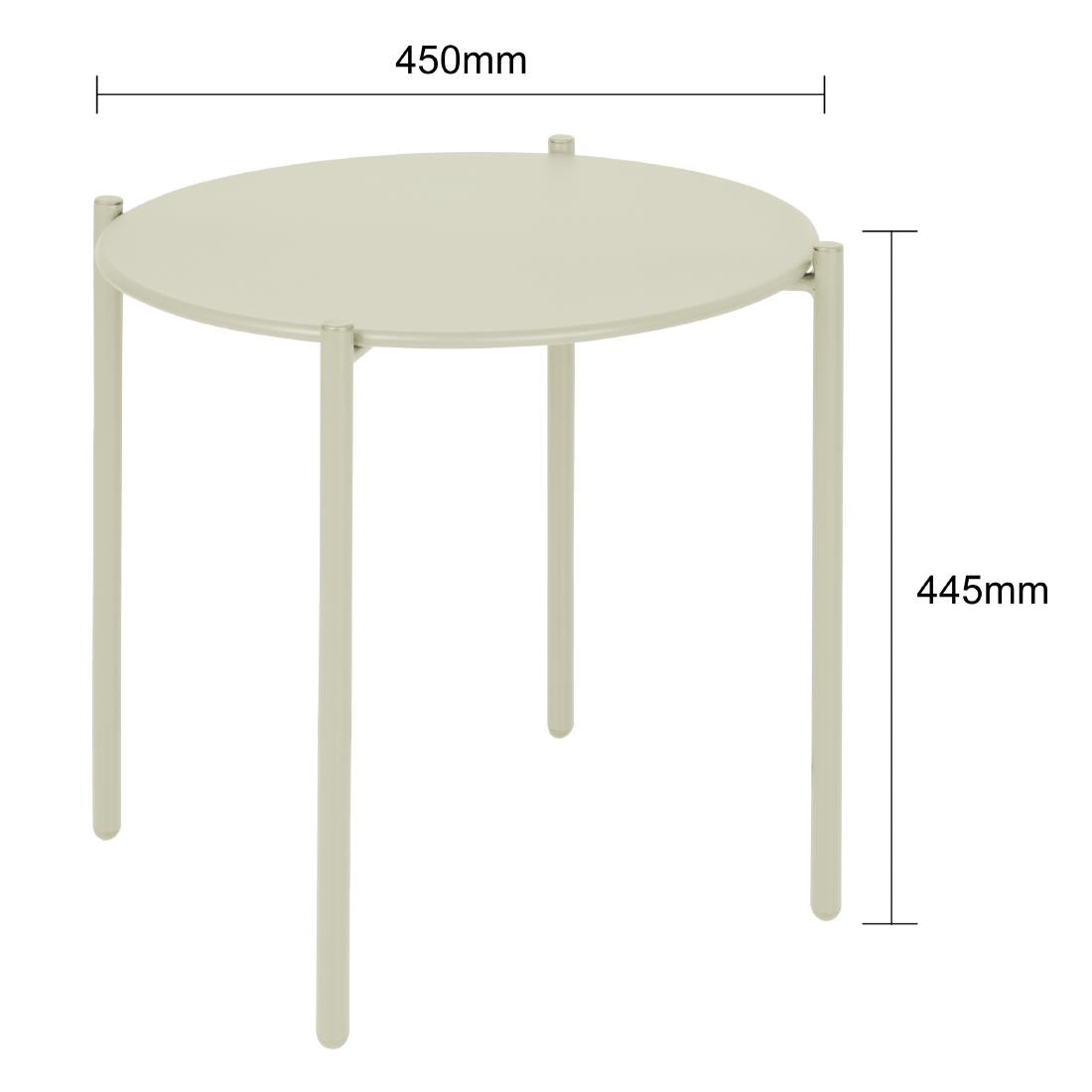 HZ377 Bolero Perth Round Low Coffee Table Light Grey - 450mm