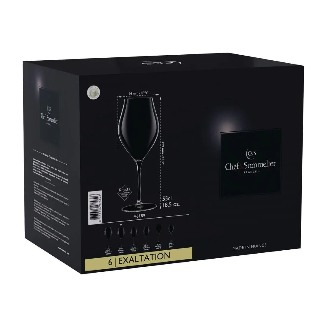 HZ412 Chef & Sommelier Exaltation Wine Glasses 550ml (Pack of 12)