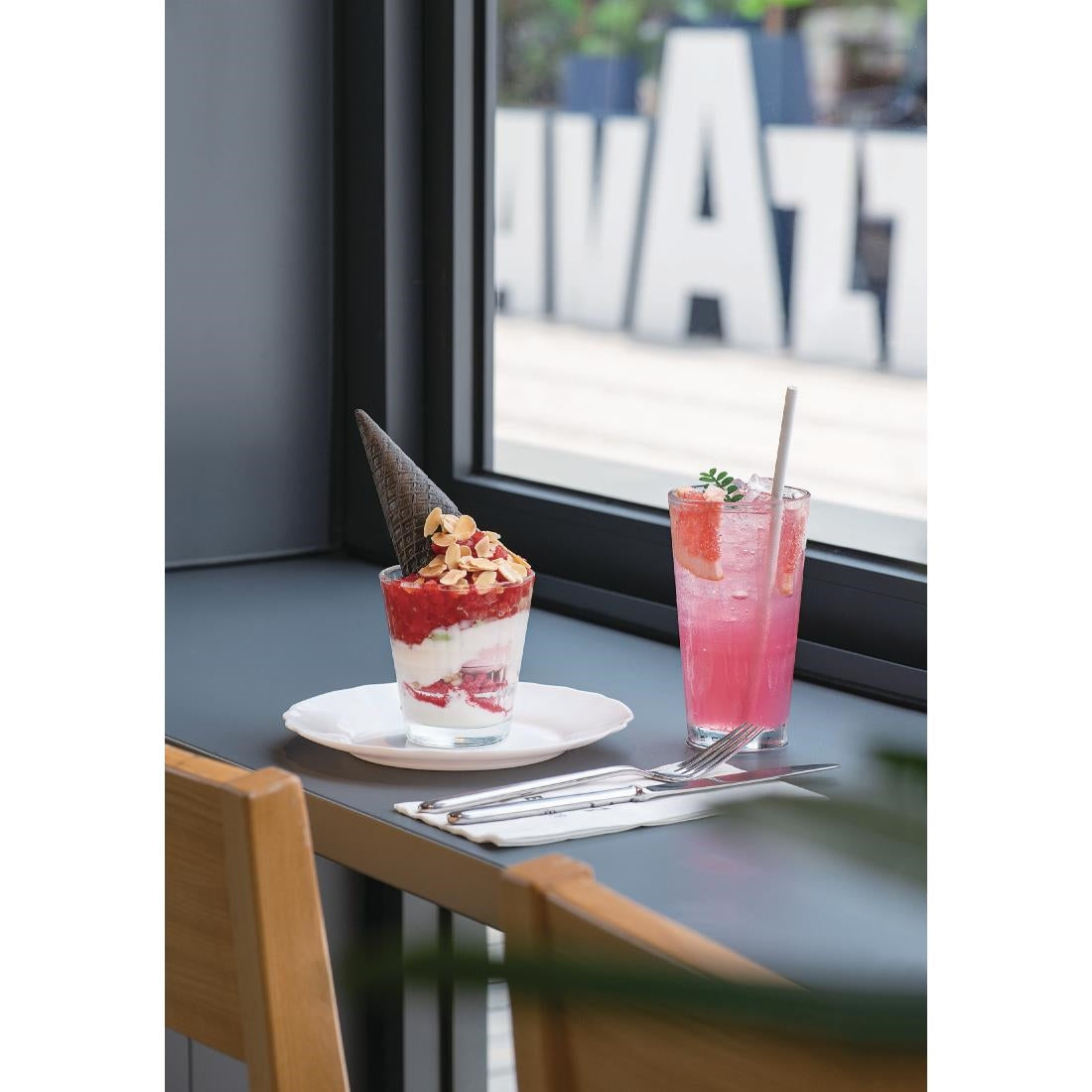 HZ415 Arcoroc Stack Up Cross Tumblers 350ml (Pack of 24)