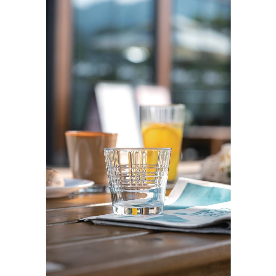 HZ416 Arcoroc Stack Up Cross Tumblers 260ml (Pack of 24)