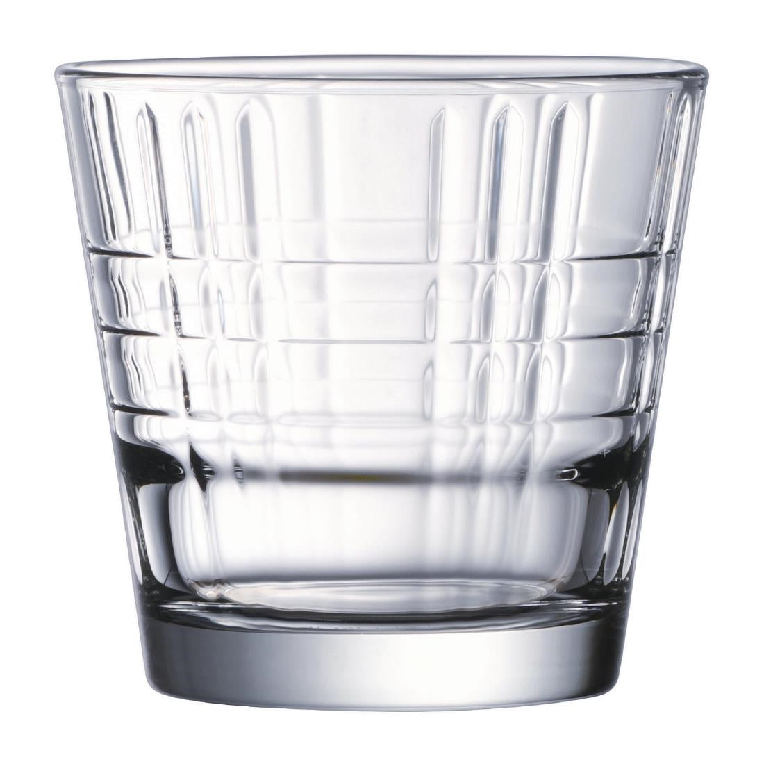 HZ417 Arcoroc Stack Up Cross Tumblers 210ml (Pack of 24)