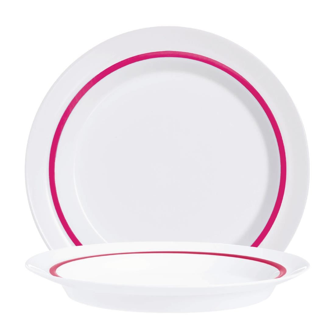 HZ443 Arcoroc Autonomy Red Plates 230mm (Pack of 12)