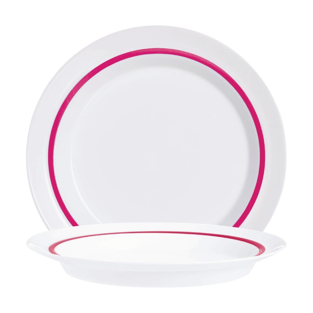 HZ444 Arcoroc Autonomy Red Plates 190mm (Pack of 12)