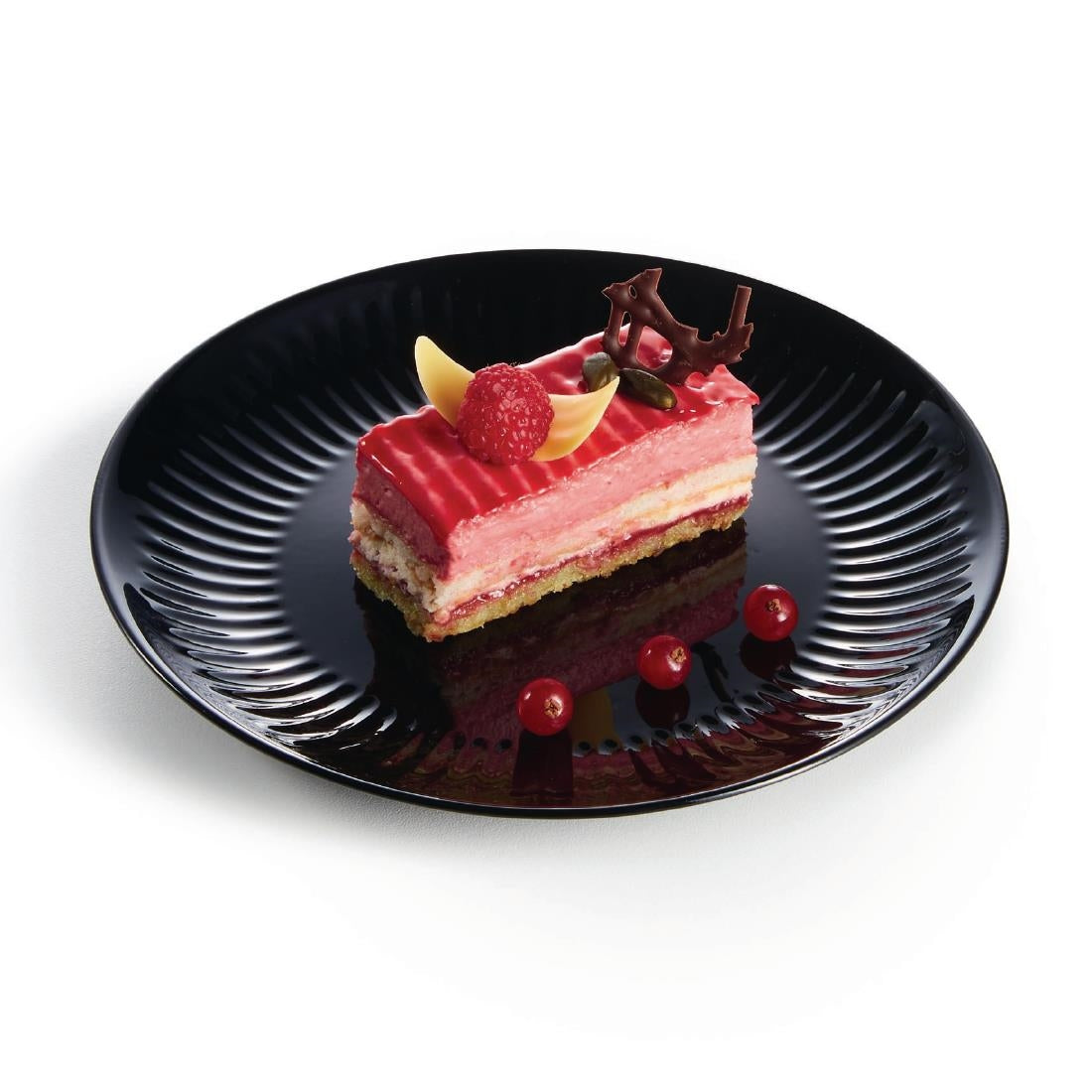 HZ473 Luminarc Cottage Black Dessert Plates 190mm (Pack of 24)