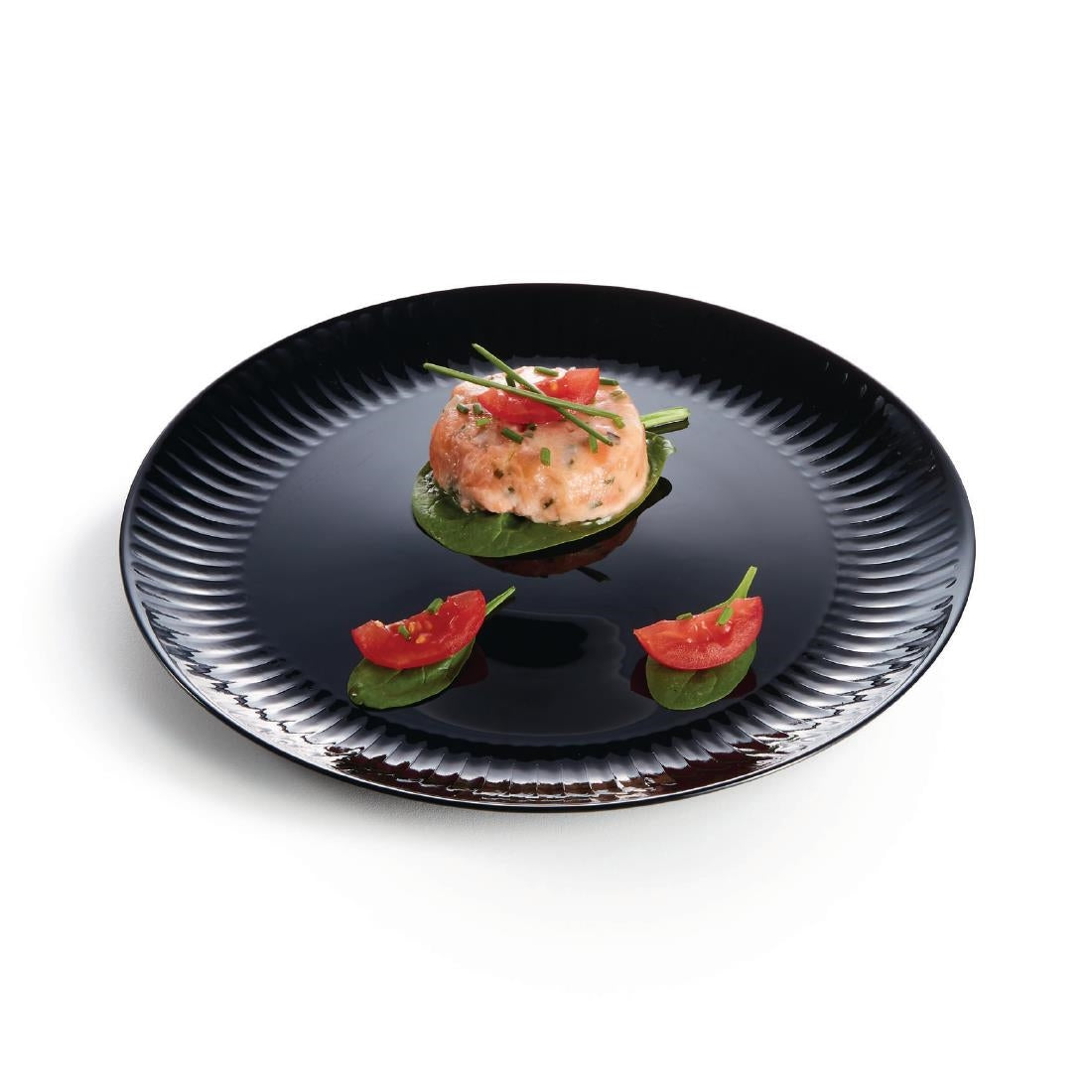 HZ474 Luminarc Cottage Black Dinner Plates 250mm (Pack of 24)