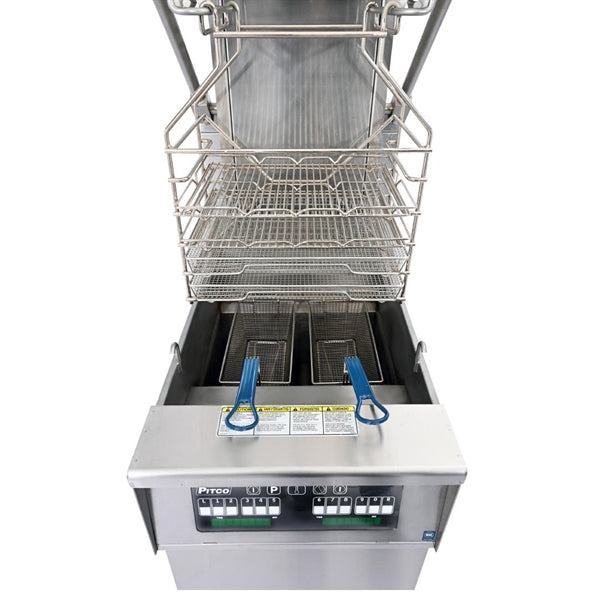 HZ495 Pitco Solstice Gas Rack Fryer with SoloFilter SF-SG6H