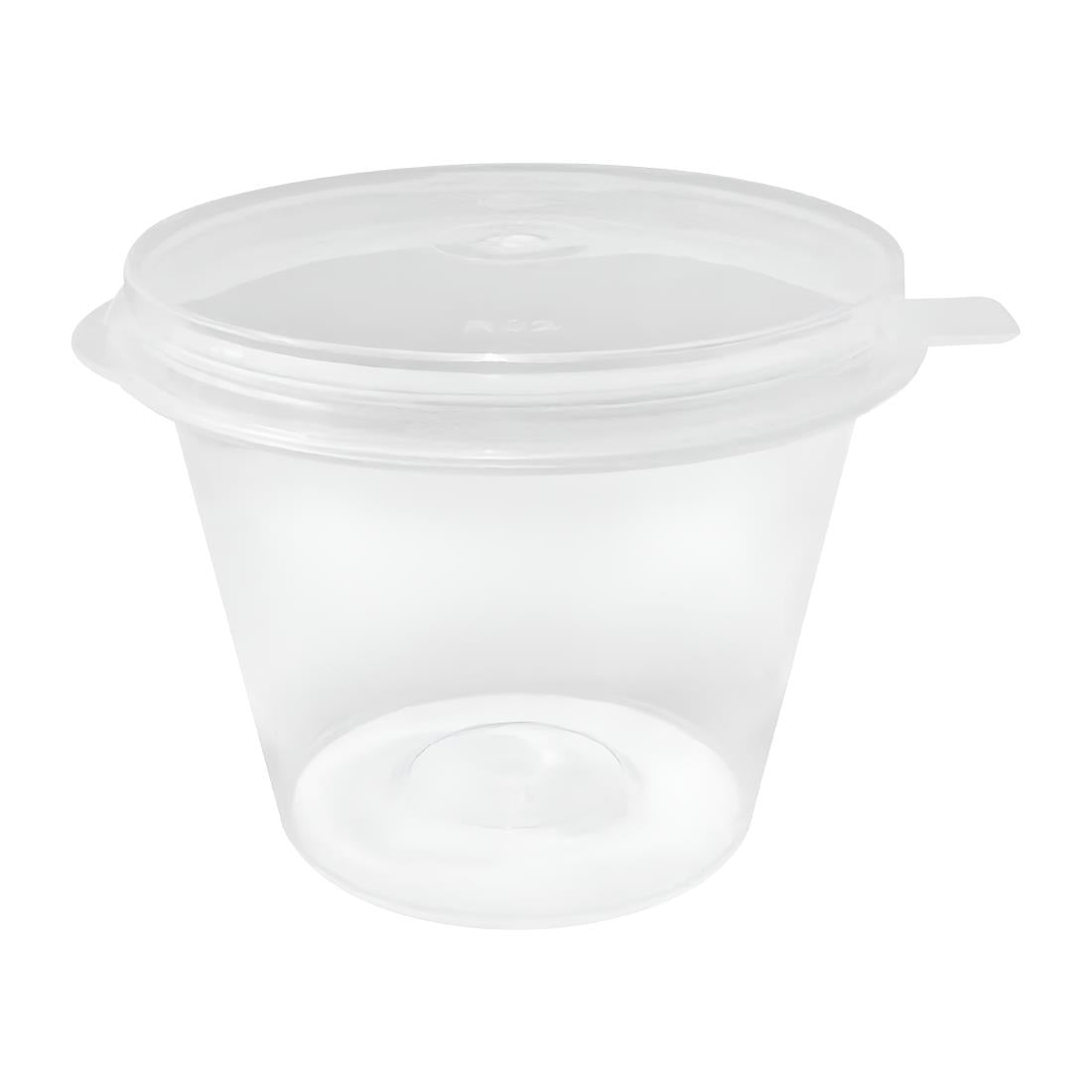 HZ577 Fiesta Recyclable Portion Pot with Lid – 50ml (Pack 50)