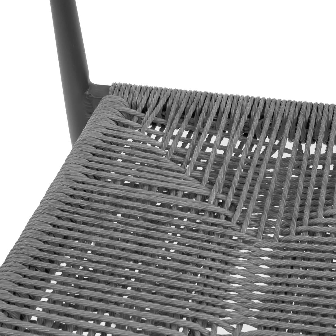 HZ593 Bolero Eden PE Twist Rattan Outdoor Bar Stool Charcoal (Set 2)