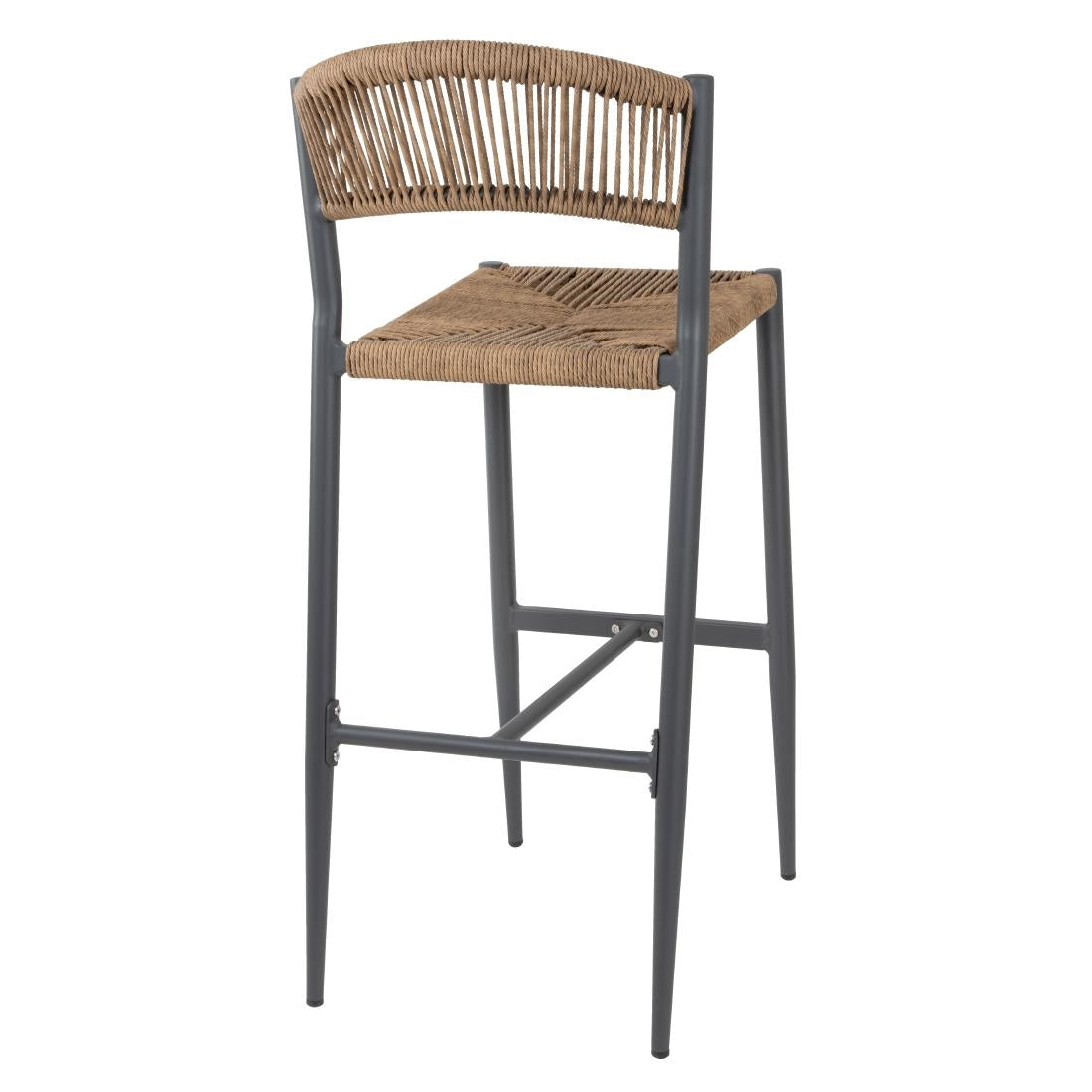HZ594 Bolero Eden PE Twist Rattan Outdoor Bar Stool Natural (Set 2)