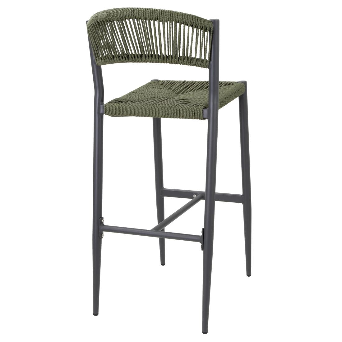 HZ595 Bolero Eden PE Twist Rattan Outdoor Bar Stool Green (Set 2)