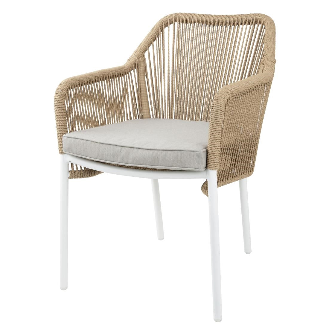 HZ596 Bolero Bay PE Twist Rattan Outdoor Arm Chair Honey (Set 2)