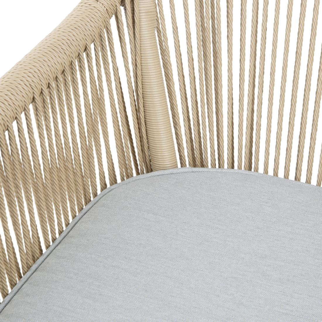 HZ596 Bolero Bay PE Twist Rattan Outdoor Arm Chair Honey (Set 2)