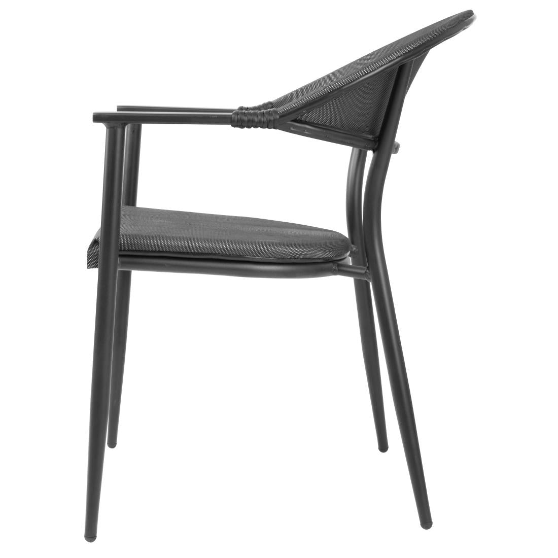 HZ598 Bolero Santiago Outdoor Arm Chair Black (Set 4)