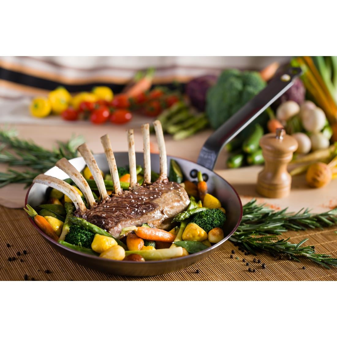 HZ603 - De Buyer Mineral B Element Steel Frypan 32cm