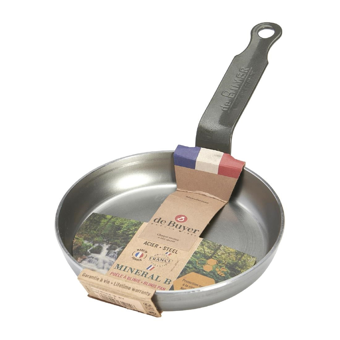 HZ606 - De Buyer Mineral B Steel Blinis Pan 14cm