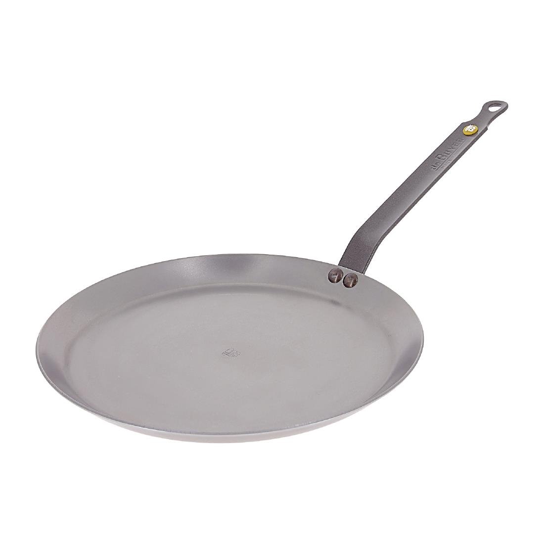 HZ610 - De Buyer Mineral B Steel Round Pancake Pan 30cm
