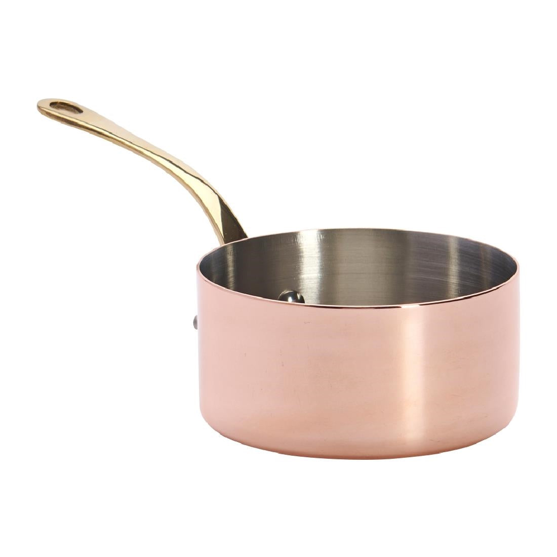 HZ617 - De Buyer Inocuivre Mini Saucepan with Brass Handle 9cm