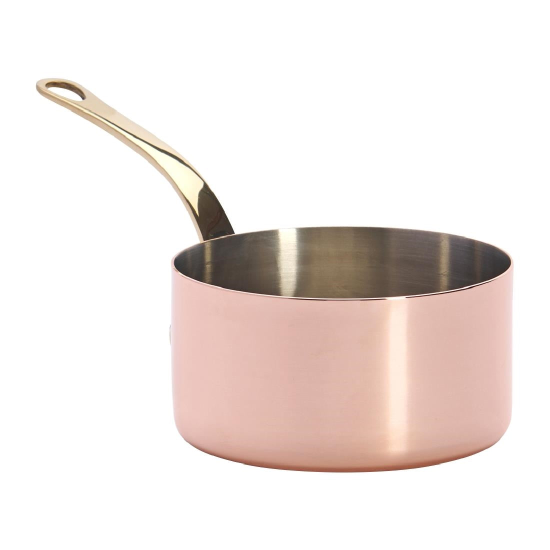 HZ618 - De Buyer Inocuivre Mini Saucepan with Brass Handle 10cm